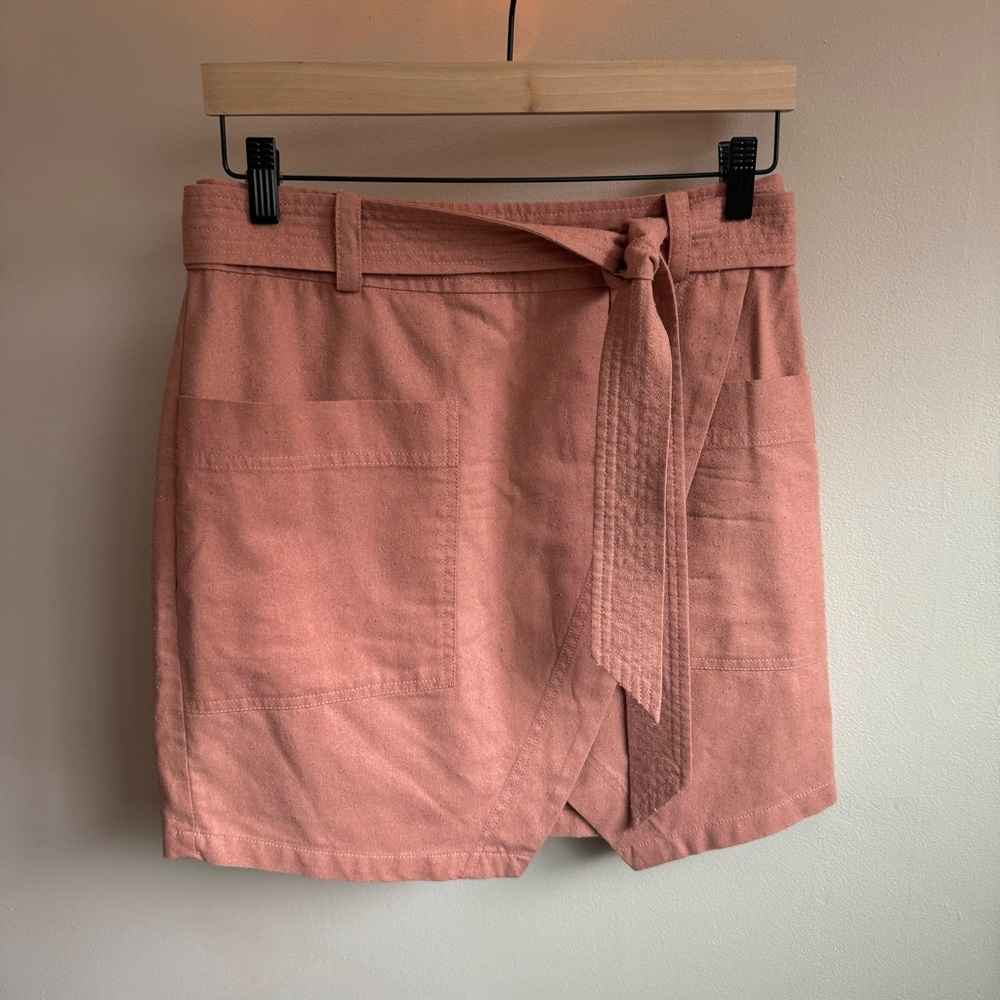 Madewell Portside Wrap Belt Silk Skirt